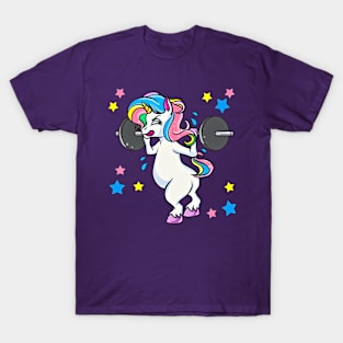 Weight Lifting Unicorn Funny Workout T-Shirt